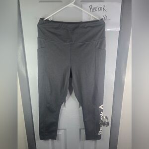 Reebok Gray Leggings Mid Calf Size XL